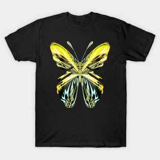 Fantasy Butterfly with Pleated Yellow Wings T-Shirt